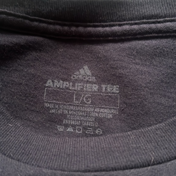 Adidas long sleeve navy shirt size Large EUC - Picture 2 of 2